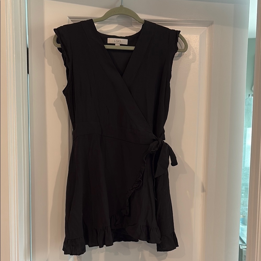 LOFT Black Wrap Dress